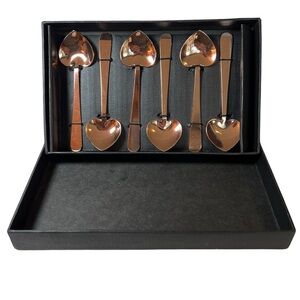 6 pc‎ Heart Shaped  Copper Teaspoons from The Just Slate Company